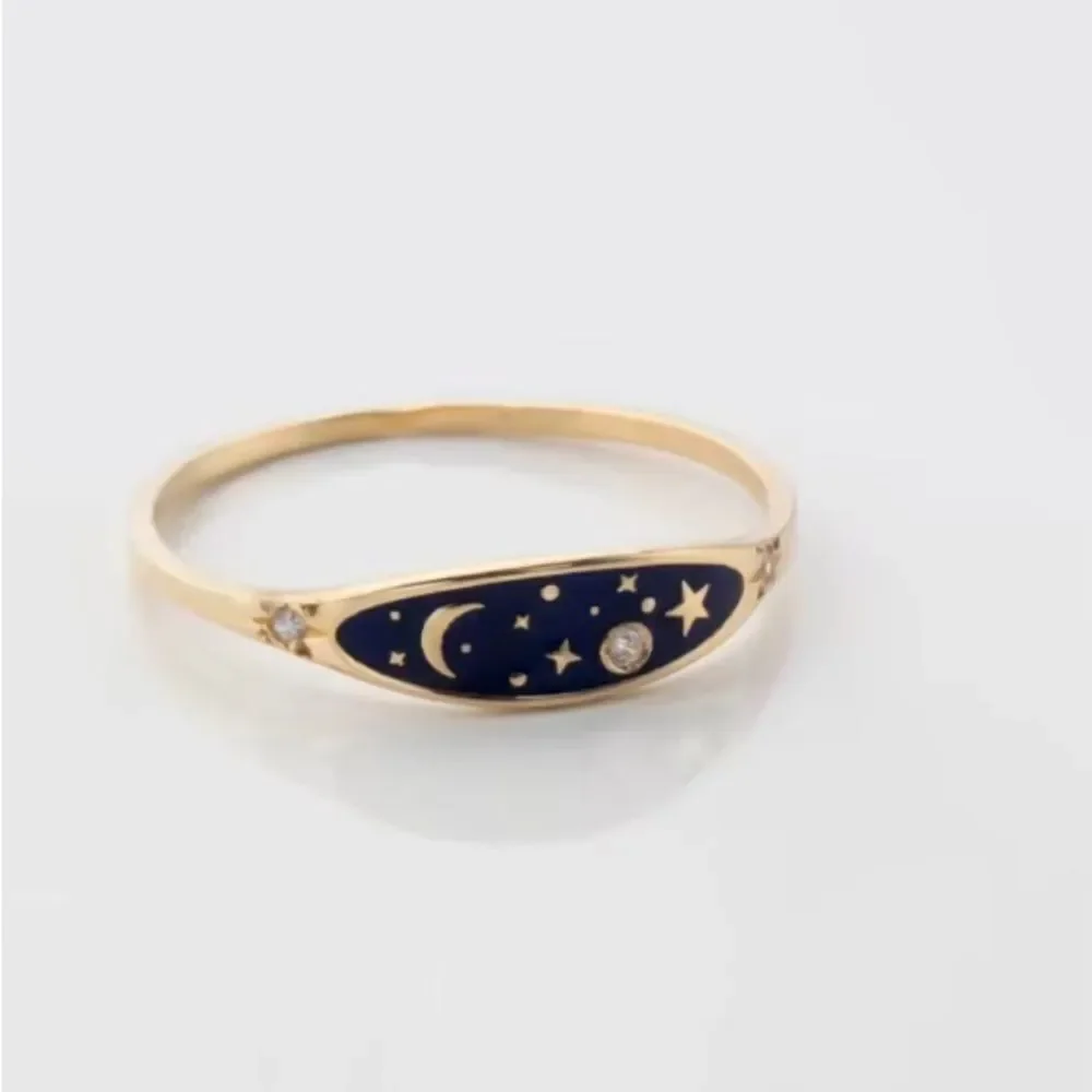 Boho moon ring M1101